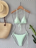 Đồ Bơi Nữ Hai Mảnh Cạp Thấp Chất Thun Gân  | DỨA BIKINI & SPORTWEAR