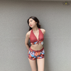 Sporty Bikini | Đồ bơi hai mảnh quần đùi kiểu áo cột cổ | Dứa Bikini & Sportwear