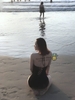 Bikini sexy liền đen dây lưng