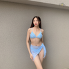 Lovely Blosssom | Đồ bơi nữ ba mảnh hoa nhí xanh | DỨA BIKINI & SPORTWEAR