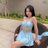Kaylin Bikini Set | Đồ bơi nữ ba mảnh dáng váy xòe phối khoác tay dài dễ thương | DỨA BIKINI & SPORTWEAR