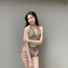 Sporty Bikini | Đồ bơi hai mảnh quần đùi kiểu áo cột cổ | Dứa Bikini & Sportwear