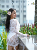 Áo ren nữ tay dài đi biển quyến rũ | DỨA BIKINI & SPORTWEAR