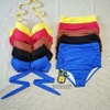 Đồ bơi nữ hai mảnh cạp cao gọng chéo nâng ngực | DỨA BIKINI & SPORTWEAR