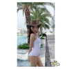 Đồ bơi nữ liền thân nhún màu trắng | DỨA BIKINI & SPORTWEAR