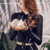 Đồ bơi nữ ba mảnh dáng tay dài quần dài đen viền | DỨA BIKINI & SPORTWEAR