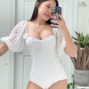 Đồ bơi nữ liền thân tay lỡ tiểu thư cao cấp | DỨA BIKINI & SPORTWEAR