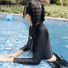Bikini 2 mảnh tay ngắn quần đùi đen US