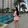 Kaylin Bikini Set | Đồ bơi nữ ba mảnh dáng váy xòe phối khoác tay dài dễ thương | DỨA BIKINI & SPORTWEAR