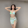 Đồ bơi nữ ba mảnh màu loang kèm khăn | DỨA BIKINI & SPORTWEAR
