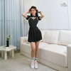 Đồ bơi nữ liền thân dáng liền quần tay ngắn phối trắng đen cao cấp | DỨA BIKINI & SPORTWEAR