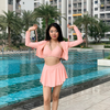 Kaylin Bikini Set | Đồ bơi nữ ba mảnh dáng váy xòe phối khoác tay dài dễ thương | DỨA BIKINI & SPORTWEAR