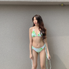 Đồ bơi nữ ba mảnh màu loang kèm khăn | DỨA BIKINI & SPORTWEAR