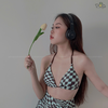 Đồ bơi nữ ba mảnh caro kèm chân váy ngắn cá tính mùa hè | DỨA BIKINI & SPORTWWEAR