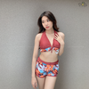 Sporty Bikini | Đồ bơi hai mảnh quần đùi kiểu áo cột cổ | Dứa Bikini & Sportwear