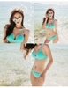 Đồ bơi nữ ba mảnh cạp thấp xanh phối cùng áo khoác | DỨA BIKINI & SPORTWEAR