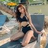 Bikini 2 mảnh cạp cao dây bụng