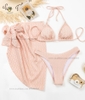 Doris Bikini Set | Đồ bơi nữ ba mảnh kèm khăn quấn đi biển ngọt ngào | DỨA BIKINI & SPORTWEAR