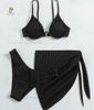 Donna Bikini Set | Đồ bơi nữ ba mảnh kèm khăn quấn đi biển ngọt ngào | DỨA BIKINI & SPORTWEAR