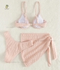 Donna Bikini Set | Đồ bơi nữ ba mảnh kèm khăn quấn đi biển ngọt ngào | DỨA BIKINI & SPORTWEAR