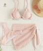 Donna Bikini Set | Đồ bơi nữ ba mảnh kèm khăn quấn đi biển ngọt ngào | DỨA BIKINI & SPORTWEAR