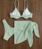 Donna Bikini Set | Đồ bơi nữ ba mảnh kèm khăn quấn đi biển ngọt ngào | DỨA BIKINI & SPORTWEAR