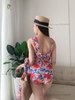 Đồ bơi nữ ba mảnh hoa cam kèm khăn quấn đi biển | DỨA BIKINI & SPORTWEAR