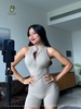 Đồ Liền Ngắn Thể Thao Gym - Yoga - Jumpsuit Ngắn Dây Kéo Tôn Dáng