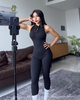Đồ Liền Dài Thể Thao Gym - Yoga - Jumpsuit Dài Dây Kéo Tôn Dáng