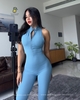 Đồ Liền Dài Thể Thao Gym - Yoga - Jumpsuit Dài Dây Kéo Tôn Dáng