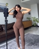 Đồ Liền Dài Thể Thao Gym - Yoga - Jumpsuit Dài Dây Kéo Tôn Dáng