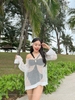 Áo khoác tay dài lưới dệt đi biển