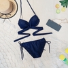Đồ bơi nữ hai mảnh cạp thấp gọng chéo nâng ngực | DỨA BIKINI & SPORTWEAR