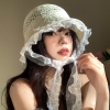 Nón cói đi biển nhỏ nhắn phối ren xinh NC0510