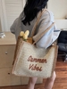 Túi cói tote nữ form lớn phong cách vintage TC0512