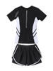 Đồ bơi nữ hai mảnh tay ngắn mix cùng quần đùi hai lớp | DỨA BIKINI & SPORTWEAR