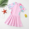 Đồ bơi bé gái liền thân tay ngắn xinh xắn BG02