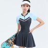 Đồ bơi nữ liền thân dáng váy tay ngắn phong cách thể thao | DỨA BIKINI & SPORTWEAR