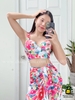 Đồ bơi nữ ba mảnh hoa cam kèm khăn quấn đi biển | DỨA BIKINI & SPORTWEAR