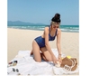 Bikini liền caro xanh hở lưng