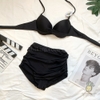 Đồ bơi nữ hai mảnh cạp cao gọng chéo nâng ngực cột dây | DỨA BIKINI & SPORTWEAR
