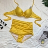 Đồ bơi nữ hai mảnh cạp cao gọng chéo nâng ngực cột dây | DỨA BIKINI & SPORTWEAR