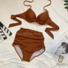 Đồ bơi nữ hai mảnh cạp cao gọng chéo nâng ngực cột dây | DỨA BIKINI & SPORTWEAR