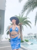 Bikini 3 mảnh váy lưới sexy