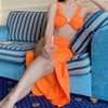 Đồ bơi nữ ba mảnh đi biển khoen V sang trọng | DỨA BIKINI & SPORTWEAR
