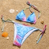 Dawn Bikini | Đồ bơi nữ ba mảnh kèm áo khoác ngắn màu loang | DỨA BIKINI & SPORTWEAR