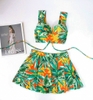 Bikini 2 mảnh mix chân váy nâng ngực vàng cam