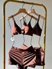 Đồ Bơi Nữ Quần Đùi Áo khoen Năng Động Kín Đáo - OCEAN BROWN SET | DỨA BIKINI & SPORTWEAR