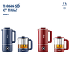 Máy xay nấu đa năng mini Dingo CDB600 , thiết kế hiện đại - Nhỏ gọn dung tích 600ml - Bảo hành 24 tháng