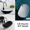 Lavabo Thuyền Đen Lòng Trắng F04 CL41TD